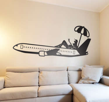 Autocollant mural avion touristique - TenStickers
