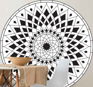 Noktalı soyut duvar sticker ile mandala tasarımı - TenStickers