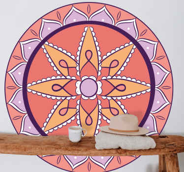 Botanical mandala floral wall sticker - TenStickers