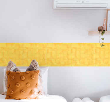 Detail yellow gold mosaic tile sticker - TenStickers