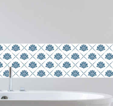Elaborate Botanical Motif tile sticker - TenStickers
