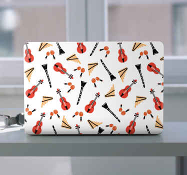 Sticker pour ordinateur modèle d'instrument de musique - TenStickers