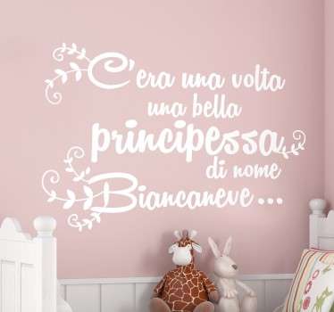 Sticker decorativo inizio Biancaneve - TenStickers