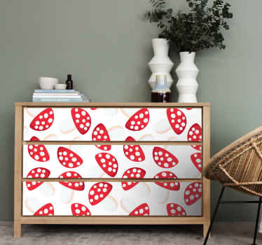 Autocolantes para móveis Cogumelos clássicos fundo branco - TenStickers
