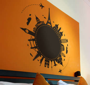 Adesivo murale edifici del mondo - TenStickers