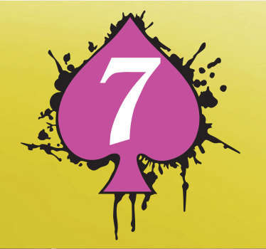 Seven Spades Wall Sticker - TenStickers
