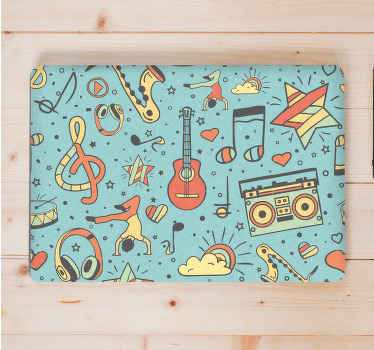 Musical Pattern Design laptop skin - TenStickers