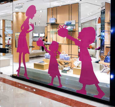 Autocolant de perete mama si fiice - TenStickers