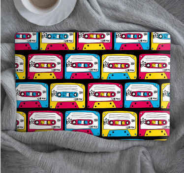 Colorful Cassette Tapes laptop skin - TenStickers