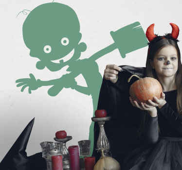 笑顔のゾンビのステッカー - TENSTICKERS