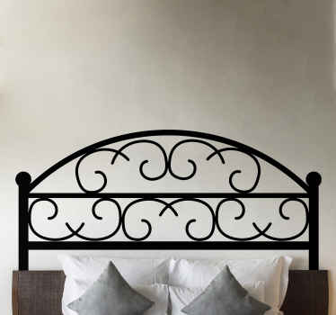 Monocolor enkel ram design sänggavel klistermärke - Tenstickers