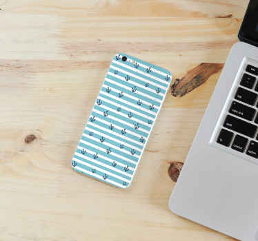 Kotva na pruhy vzor iphone obtisk - TenStickers