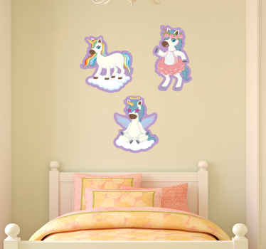 Wandtattoo Kinderzimmer originelles einhorn-design - TenStickers