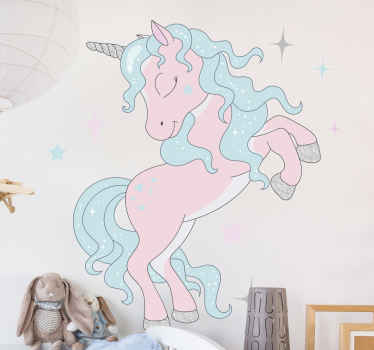 Dreamy unicorn sparkless illustration sticker - TenStickers