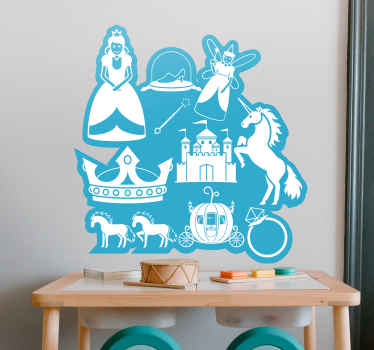 Eventyrdesign med enhjørningsklistermærke - TenStickers