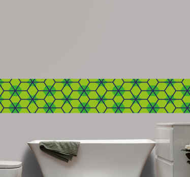 Hexagonal pattern design tile sticker - TenStickers