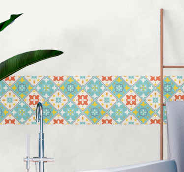 Fliesen Aufkleber buntes Fliesenmuster im Vintage-Stil - TenStickers