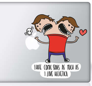 Helvetica bærbar klistermærke - TenStickers
