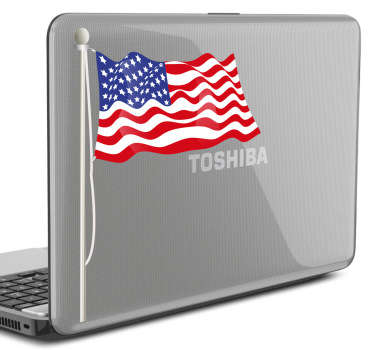 Naklejka na laptopa flaga USA - TenStickers