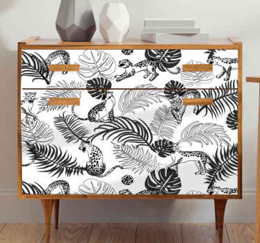 Carta adesiva per mobile motivo a foglia di leopardo - TenStickers