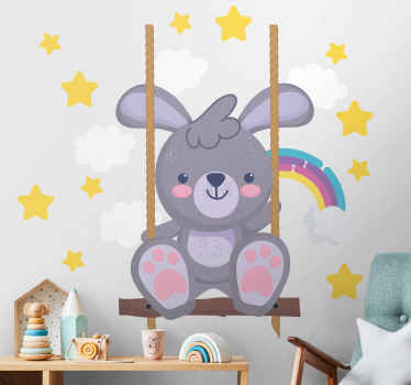 κουνελάκι με διακοσμήσεις τοίχων ζώων - TenStickers