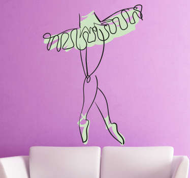 Ballet Dancer Wall Sticker - TenStickers