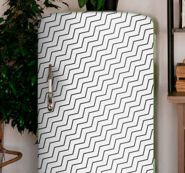 Vinilo para nevera superficie con patrón en zigzag - TenVinilo