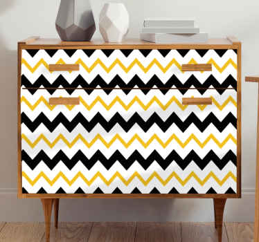 Vinilo para mueble patrones de chevron llamativos - TenVinilo
