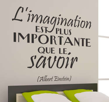 Sticker citation L'imagination Einstein - TenStickers