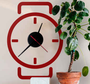 Stylish monocolour design clock wall sticker - TenStickers