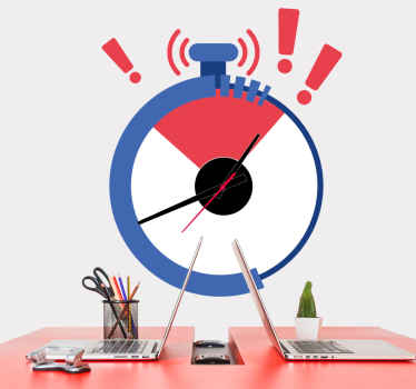 Autocolantes relógios Gerenciamento de tempo de relógio de prazo - TenStickers