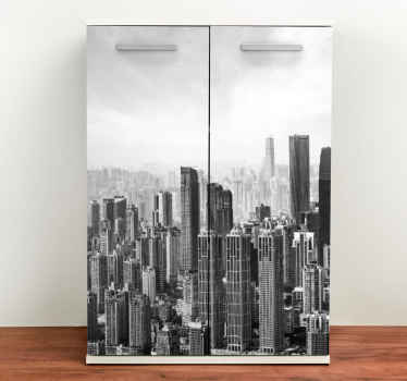 Nalepka za omaro s pogledom na mesto - TenStickers