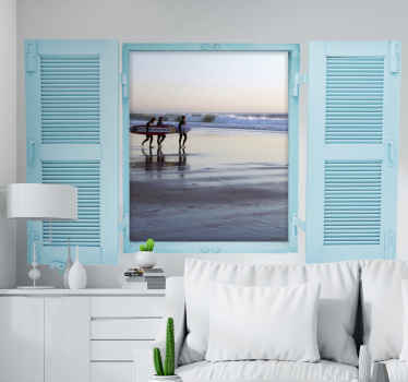 Plajă liniștită cu decalaje de oameni - TenStickers