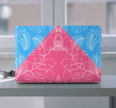 Roza in modra barva pušča kože za prenosnike - TenStickers