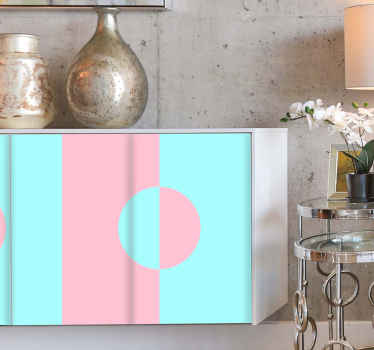 Pastel geometric patterns furniture sticker - TenStickers