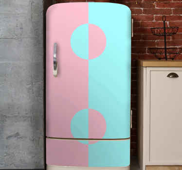 Geometric Circular Motif fridge sticker - TenStickers