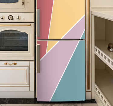 Pastel color block fridge sticker - TenStickers