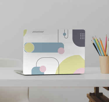 Pastel geometrical background laptop skin - TenStickers