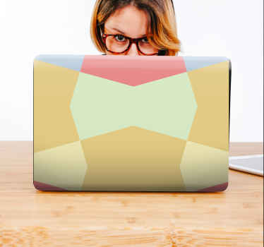 Laptop Aufkleber geometrischer farbblock - TenStickers