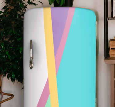 Colorful Geometric Lines fridge sticker - TenStickers