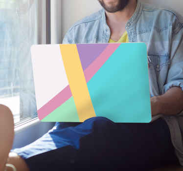 Adesivo per laptop blocchi di colore geometrici - TenStickers