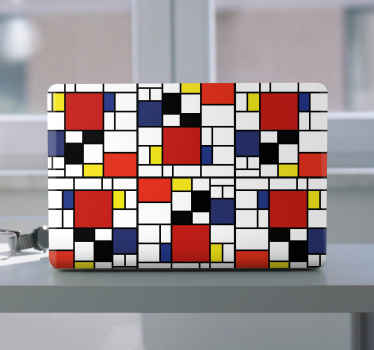 Vibrant Geometric Motif laptop skin - TenStickers