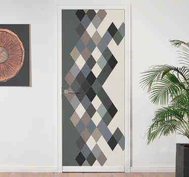 Barvni odtenki barvni bloki nalepka za vrata - TenStickers