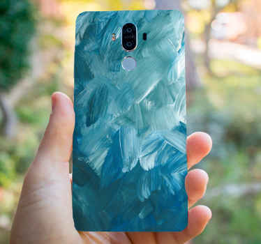 Mavi soyut fırça darbesi huawei çıkartması - TenStickers