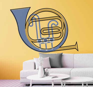 Stylish Horn Graphic music stickers - TenStickers