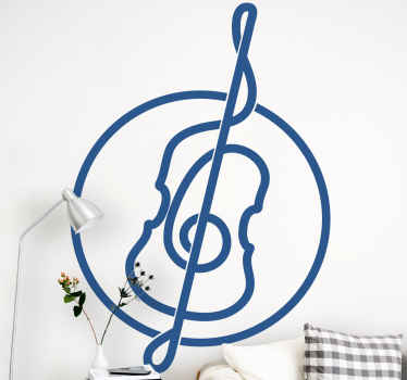 čárová grafika, design violoncella, klasická hudba, obtisk - TenStickers