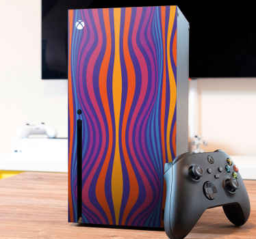 Naklejka na Xbox Psychodeliczne groovy linie - TenStickers