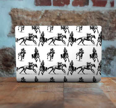 Svart och vitt hästmönster bärbara skinn - Tenstickers