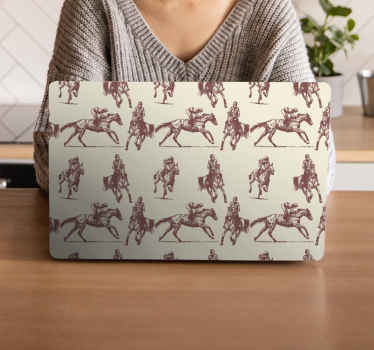 Adesivo per laptop modello di figura equestre - TenStickers