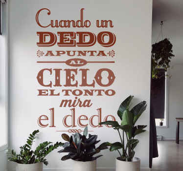 Vinilo decorativo el tonto mira - TenVinilo